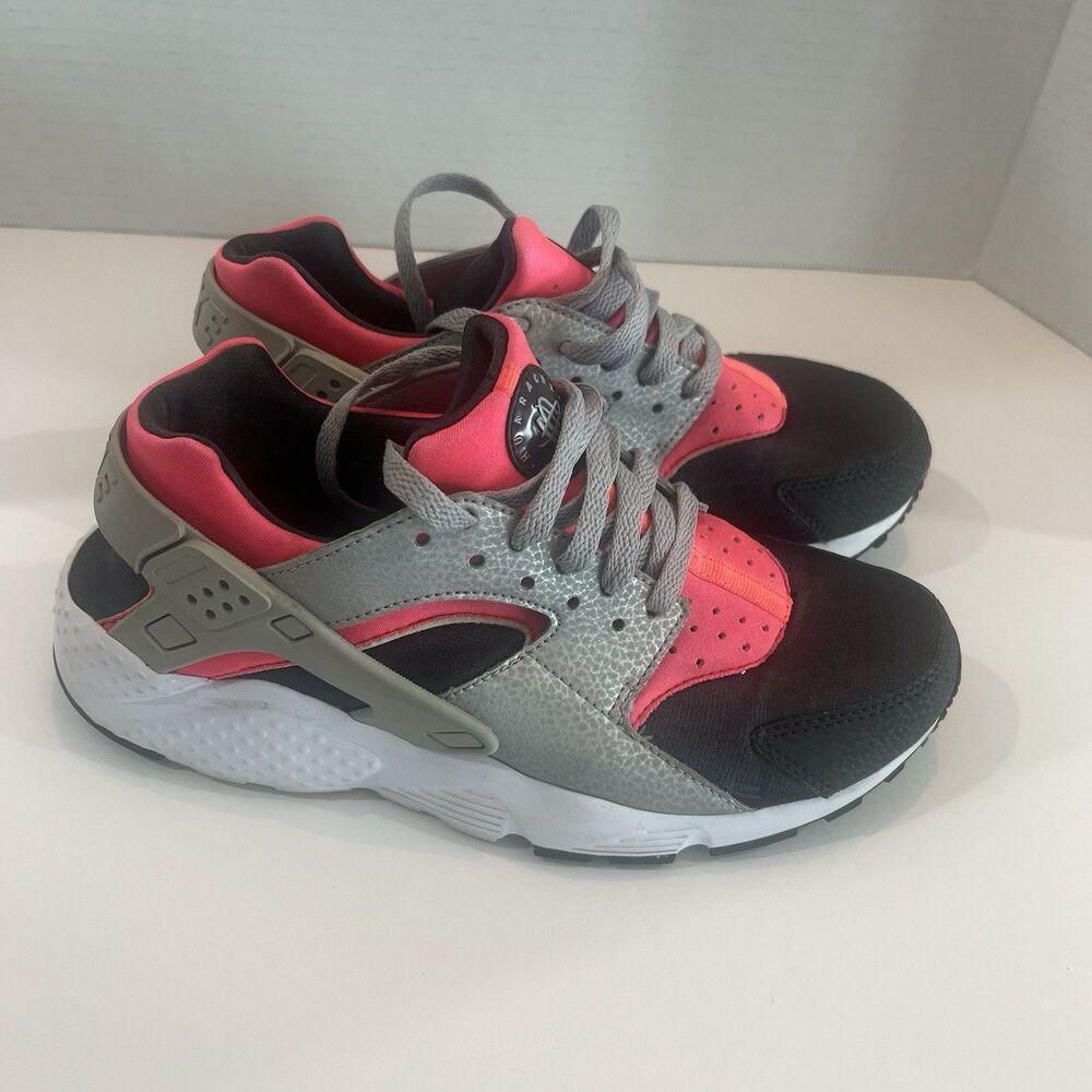 Nike Youth Huarache Run Hot Punch/Wolf Grey-Anthracite 6.5Y  8W 654280-600
